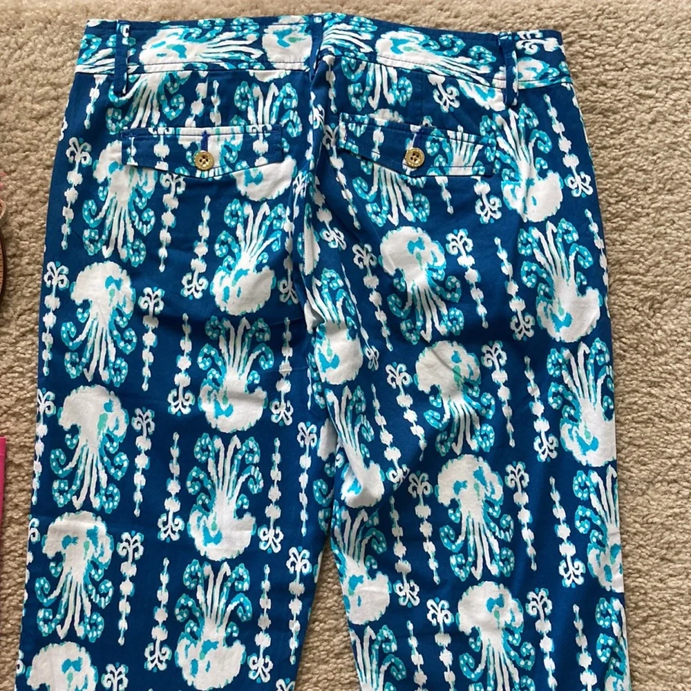 Lilly Pulitzer Cocoanut Walk Crop Indigo Get In Line - Picture 5 of 8